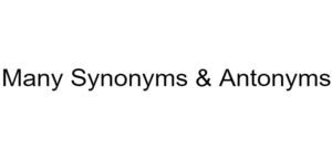 Many Synonyms & Antonyms