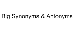 Big Synonyms & Antonyms