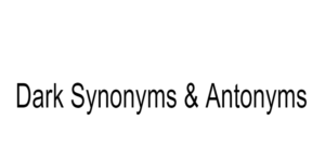 Dark Synonyms & Antonyms